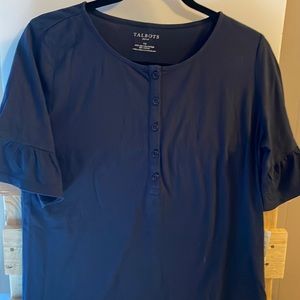 Womens Navy Blue Top size Petite Medium